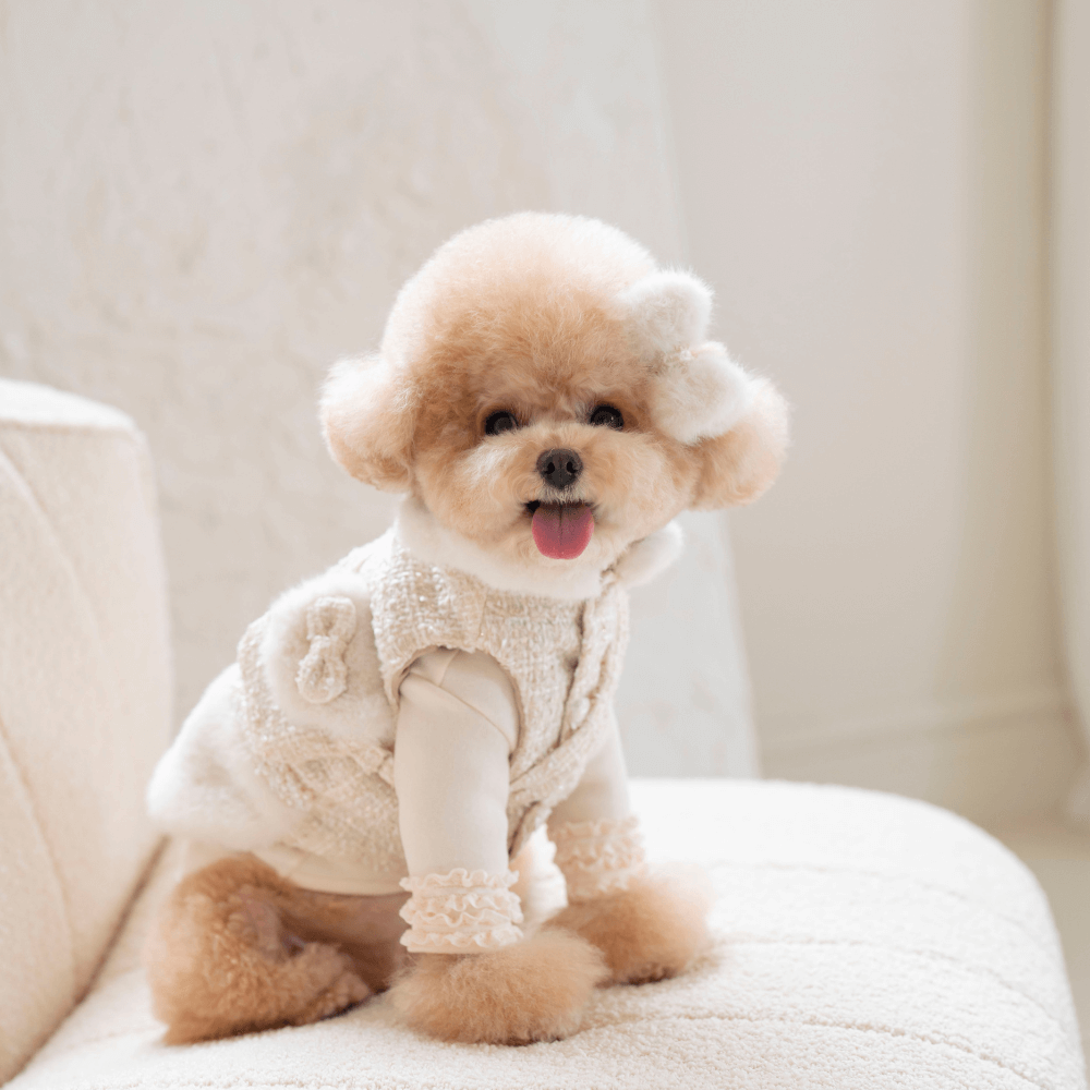 Coco Fur Tweed Hair Pin