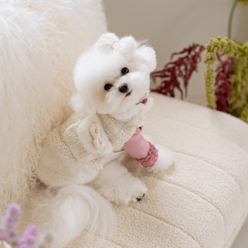 Coco Fur Tweed Hair Pin