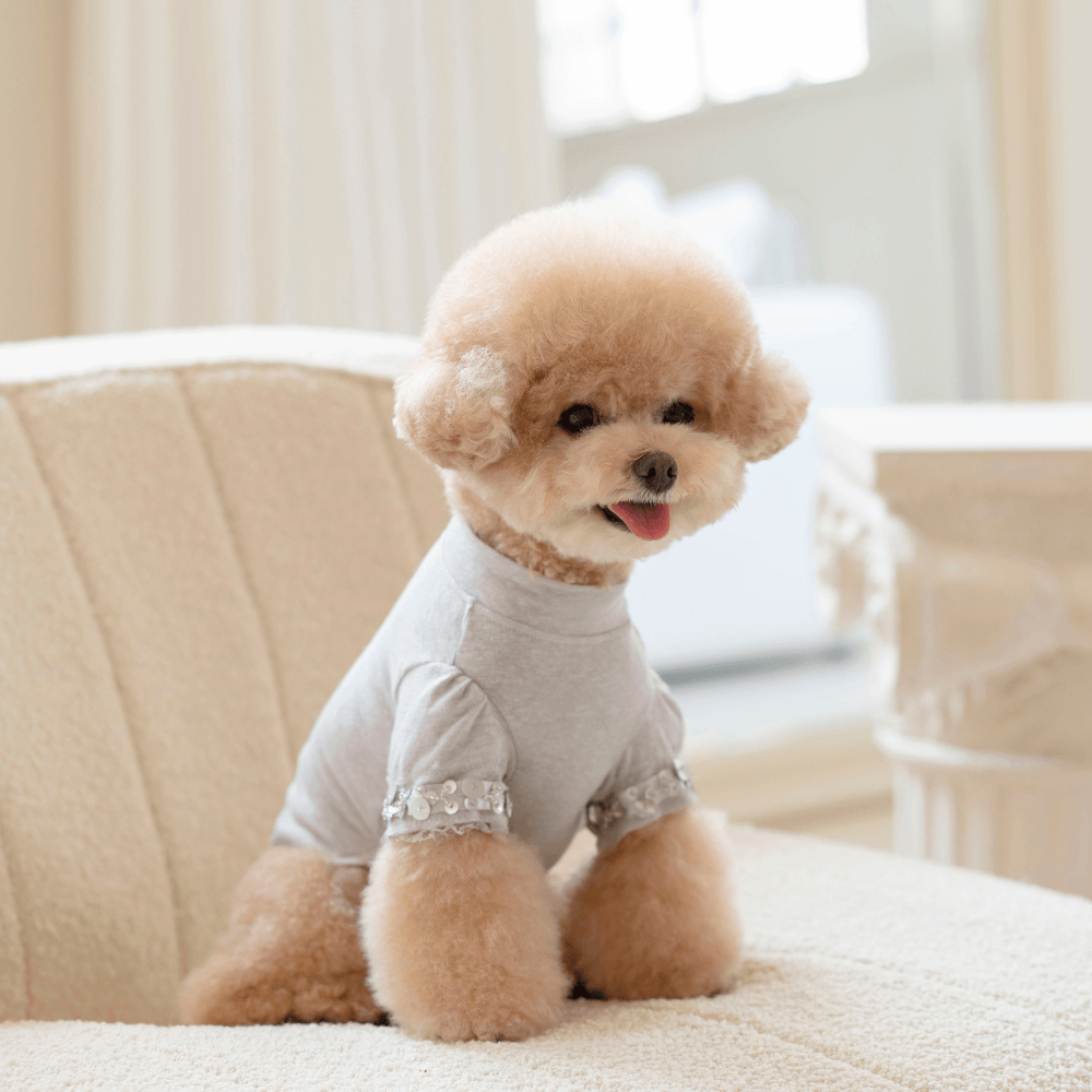 Autumn Linen Beads T-shirt(Cloud Grey)