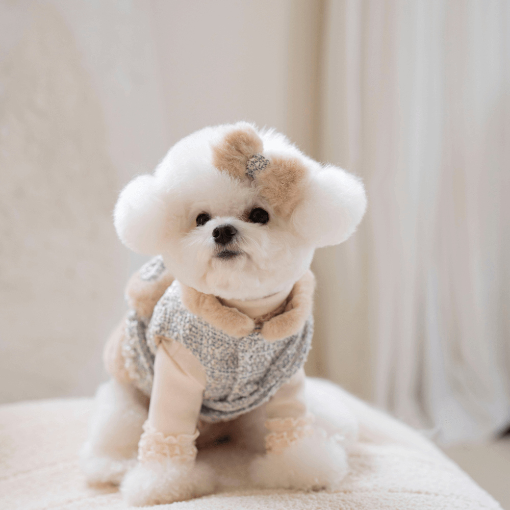 Coco Fur Tweed Hair Pin