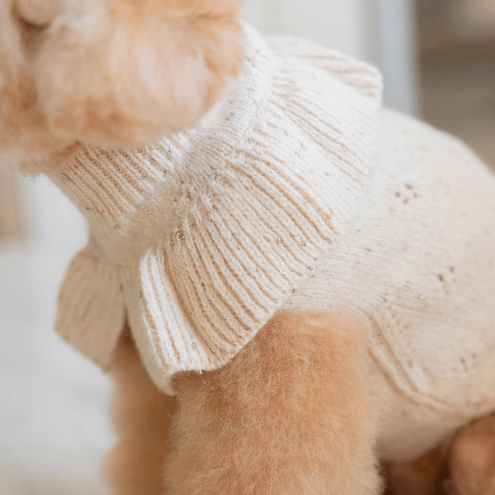 Glitter Frill Knit（Oatmeal）