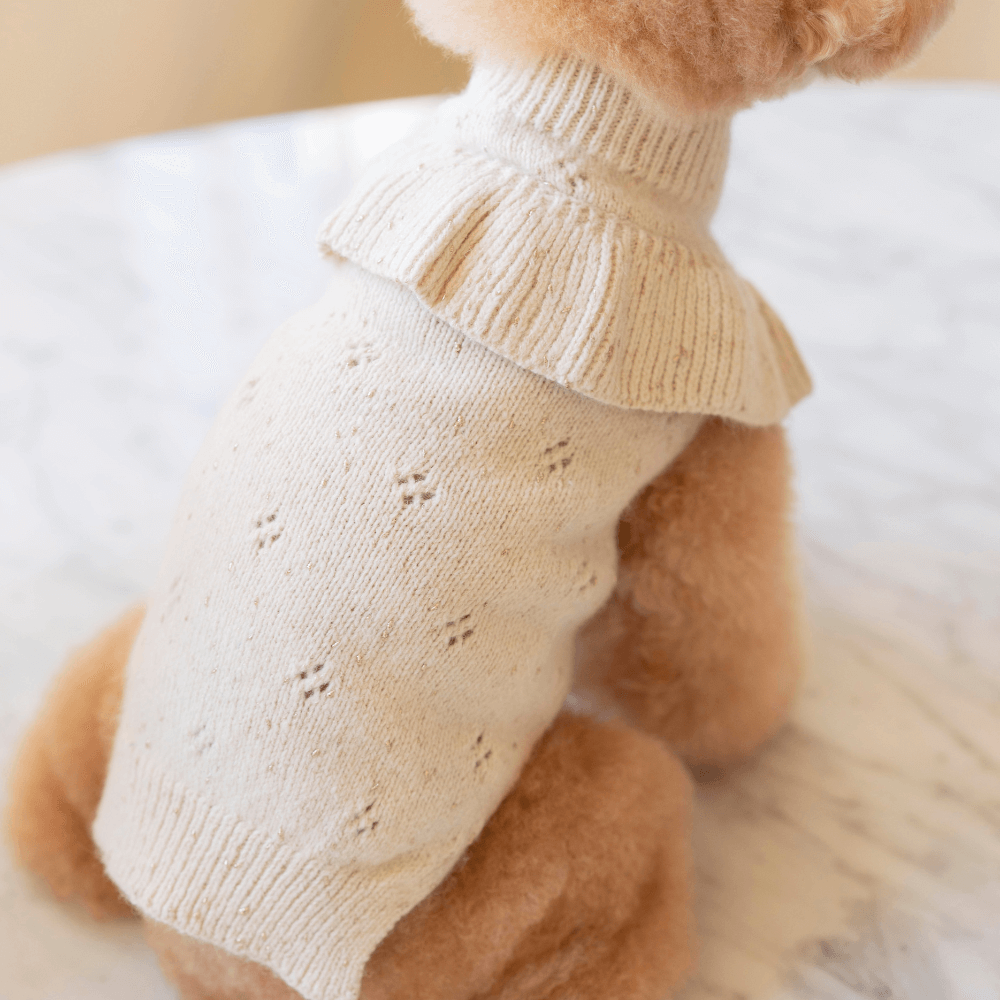 Glitter Frill Knit（Oatmeal）