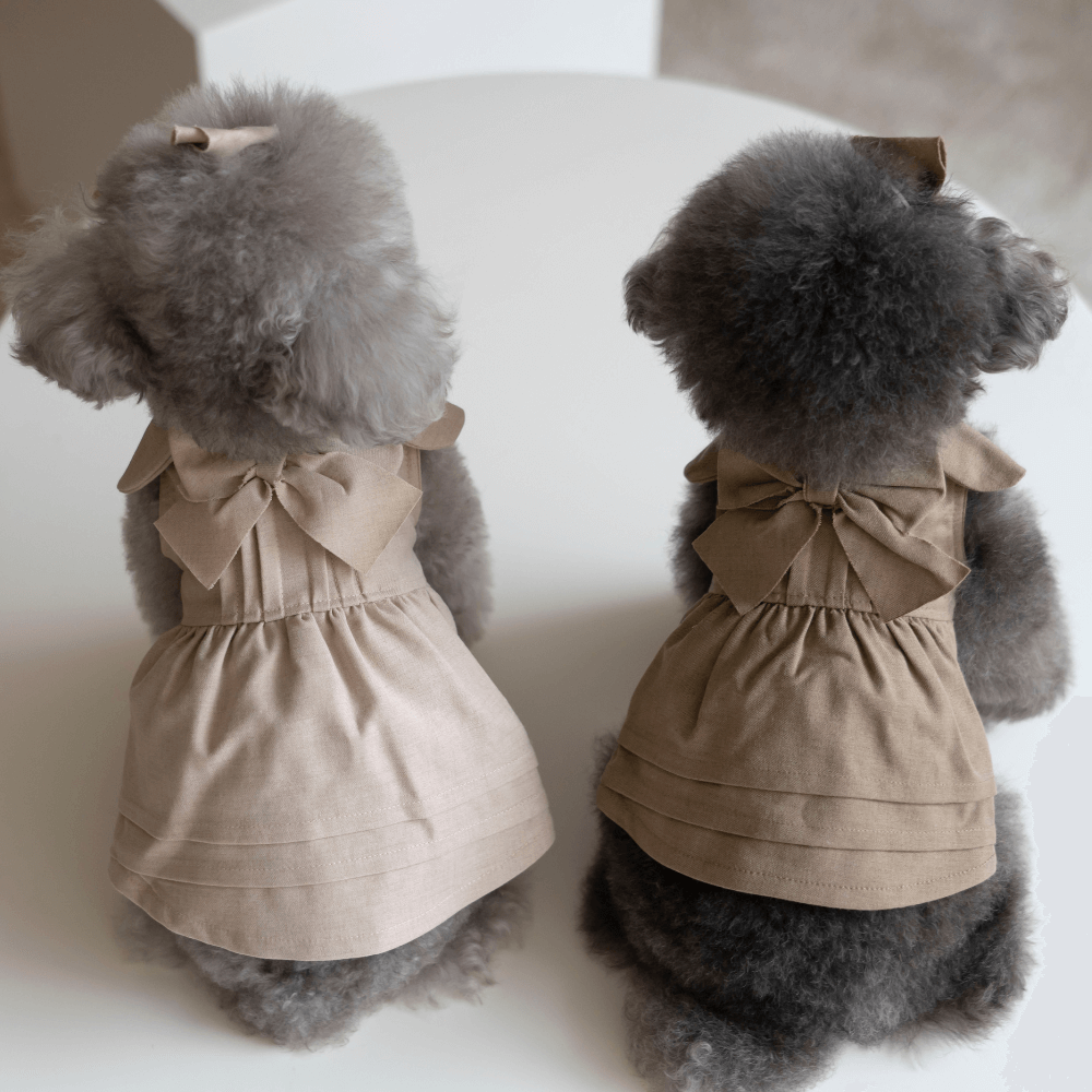 Wool Ribbon Dress（khaki）