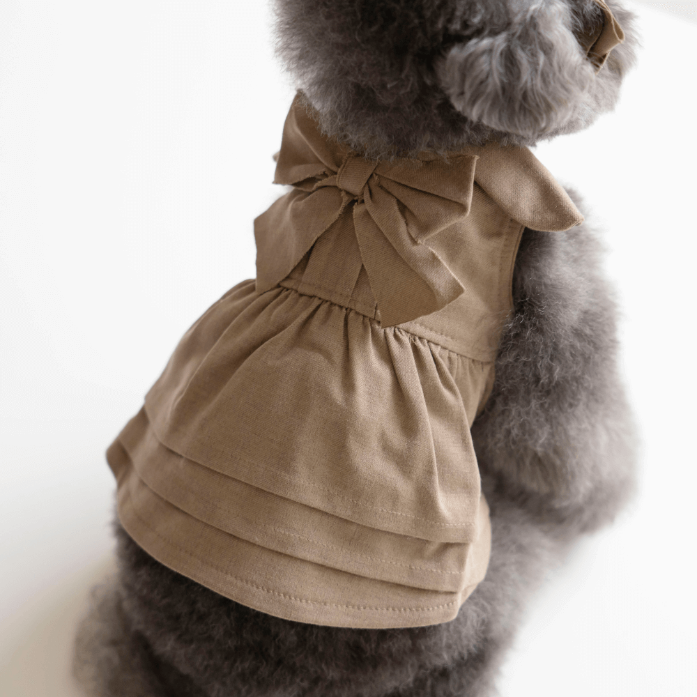 Wool Ribbon Dress（khaki）